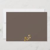 Gold Eucalyptus Wedding FOTO Einladung (Rückseite)