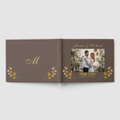 Gold Eucalyptus Wedding FOTO Gästebuch (Voll)