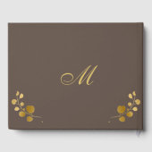 Gold Eucalyptus Wedding Guest Book Gästebuch (Rückseite)