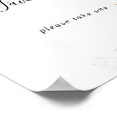 Gold Eukalyptus Calligraphy Favorits-Zeichen Poster (Ecke)