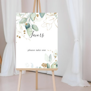 Gold Eukalyptus Calligraphy Favorits-Zeichen Poster