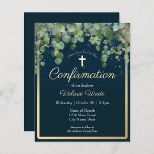 Gold Eukalyptus Floral First Confirmation Budget