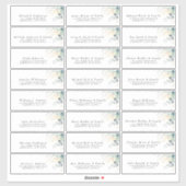 Gold Eukalyptus Greenery Individuelle Adressenmark Aufkleber (Blatt)