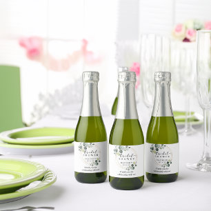 Gold-Eukalyptus-Grün für Brautparty-Geschenke Alkoholflaschenetikett