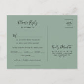 Gold Eukalyptus Menü Auswahl UAWG Postkarte (Rückseite)