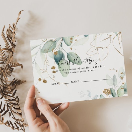 Gold Eukalyptus schätzt die Anzahl der Spielkarten Visitenkarte