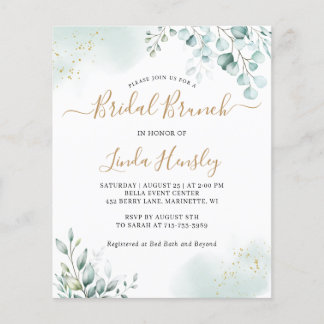 Gold Eukalyptus Verlasse Grünpflanzen Bridal Brunc