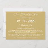 Gold Exquisite Modern Wedding Christmas 3 Photos Save The Date (Rückseite)