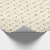 Gold Extravagante Lilie Geschenkpapier (Ecke)
