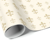 Gold Extravagante Lilie Geschenkpapier (Rolleneckpunkt)