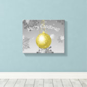 Gold Extravagante Weihnachtsschmuck Canvas Print Leinwanddruck (Insitu (Holzboden))