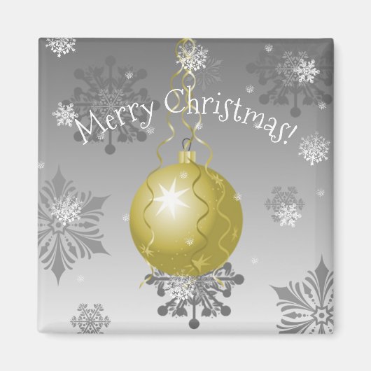 Gold Extravagante Weihnachtsschmuck Magnet (Vorne)