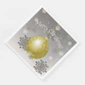 Gold Extravagante Weihnachtsschmuck Napkin Serviette (Ecke)