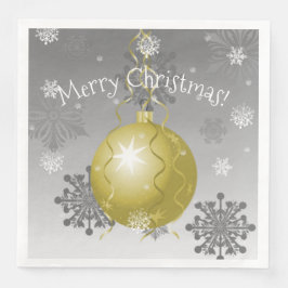 Gold Extravagante Weihnachtsschmuck Napkin Serviette