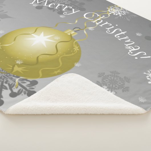 Gold Extravagante Weihnachtsschmuck Sherpa Blanket Sherpadecke (3/4)