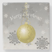 Gold Extravagante Weihnachtsschmuck Stone Unterset Steinuntersetzer (Vorderseite)