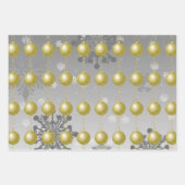 Gold Extravagante Weihnachtsschmuckpapier Geschenkpapier Set (Vorderseite 3)