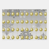 Gold Extravagante Weihnachtsschmuckpapier Geschenkpapier Set (Vorderseite 2)