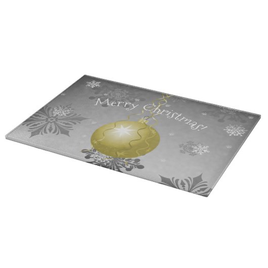 Gold Extravagante Weihnachtsschmuckplatine Schneidebrett (Ecke)