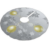 Gold Extravagante Weihnachtsschmuckstücke Polyester Weihnachtsbaumdecke (Schrägansicht)