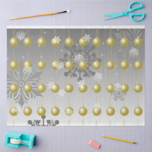 Gold Extravagantes Weihnachtszitterpapier Seidenpapier (Basteln)