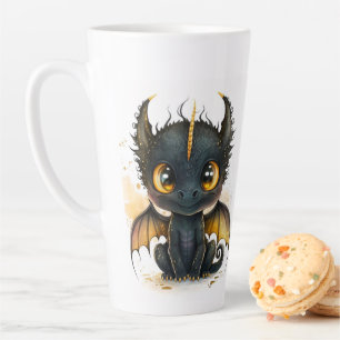 Gold Eye Black Baby Dragon Milchtasse