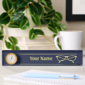 Gold Eyeglasses Namensplakette