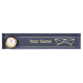 Gold Eyeglasses Namensplakette (Vorderseite)