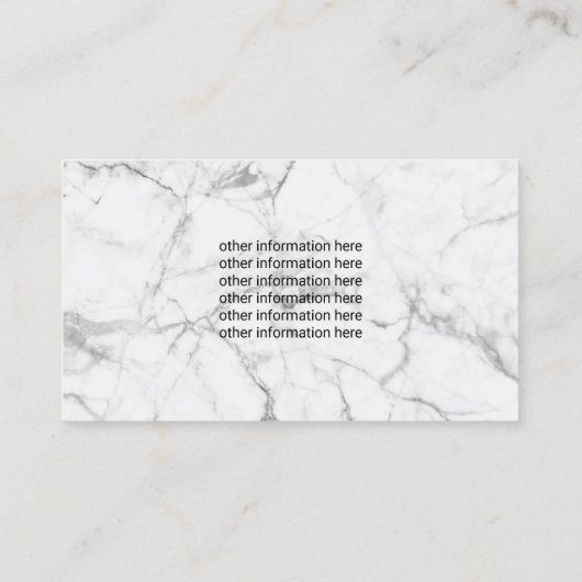 Gold Eyelash Makeup Artist Marble Beauty Salon Visitenkarte (Rückseite)