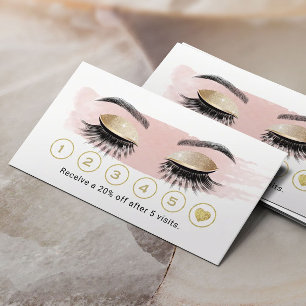 Gold Eyelash Makeup Künstler Blush Pink Loyalitä Treuekarte