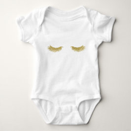 Gold Eyelashes Fashion Baby Tutu Bodysuit Baby Strampler