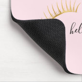 Gold Eyelashes Hello Beautiful Mousepad (Ecke)