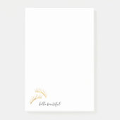 Gold Eyelashes Hello Beautiful Post-it Klebezettel (Vorderseite)