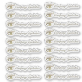 Gold Eyelashes Logo Packaging Business Name Aufkleber