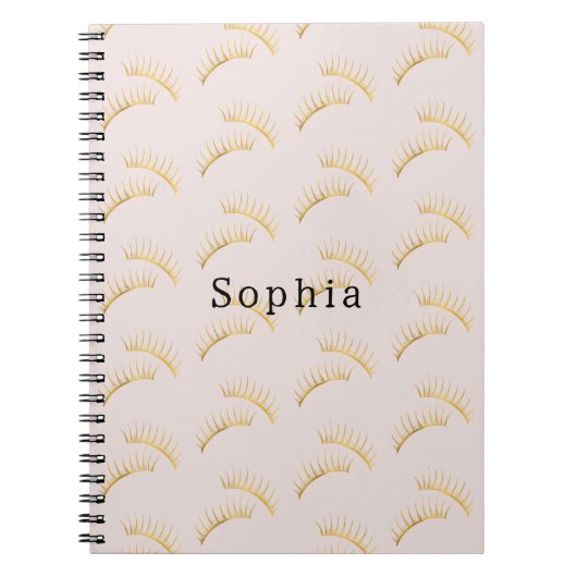 Gold Eyelashes Notizblock (Vorderseite)