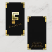 Gold F Business Card Visitenkarte (Vorne/Hinten)