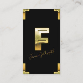 Gold F Business Card Visitenkarte
