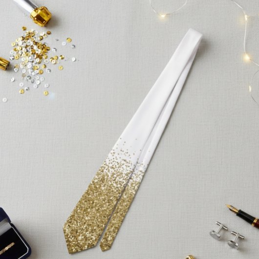 Gold Fading Wasserfall Ombre Glitzer Look Krawatte