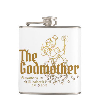 Gold Fairy individuell für die Godmutter Flachmann