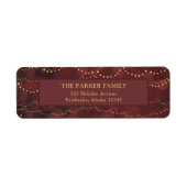 Gold Fairy Lights | Elegant Crimson Red Christmas (Vorne)