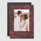 Gold Fairy Lights Elegante 1 Foto Magnetkarte (Vorne/Hinten)