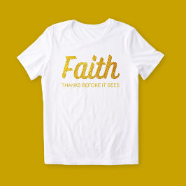 Gold Faith - Dankbarkeit Inspiration Christlich Tri-Blend Shirt