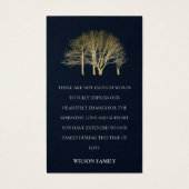 GOLD FALL BEILEID MEMORIAL FOTO DANK KARTE (Rückseite)