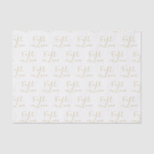 Gold FALL IN LOVE Herbst-Brautparty Hochzeit Seidenpapier