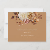 Gold Fall Terracotta Blätter Floral Vielen Dank Karte (Rückseite)