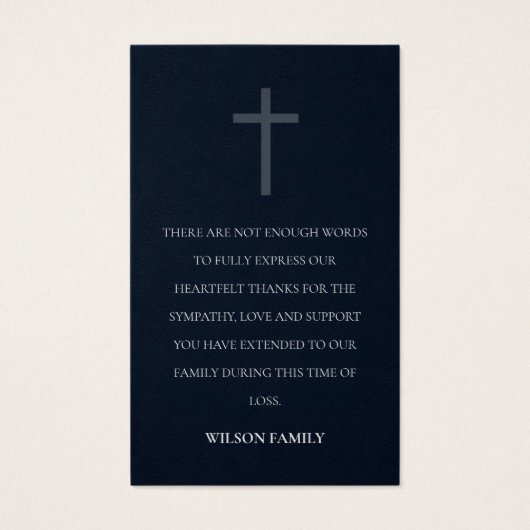 GOLD FALL TREE SYMPATHY MEMORIAL THANK YOU CARD (Rückseite)