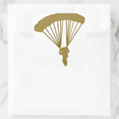 Gold Fallschirm Aufkleber (Tasche)