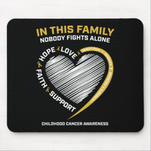 Gold Family Niemand kämpft allein gegen Kinderkreb Mousepad