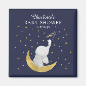 Gold Fang ein Star Bunny Elephant Baby Dusche Magnet (Vorne)