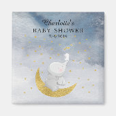 Gold Fang ein Star Bunny Elephant Baby Dusche Magnet (Vorne)